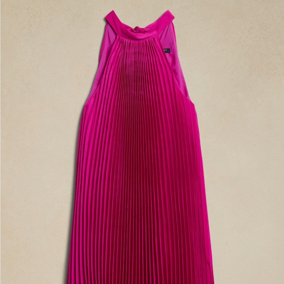 NWT — HALTER PLEATED MINI DRESS - Picture 2 of 4